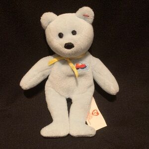 Ty The Big Red Shoe Teenie Beanie Baby Bear Plush 5”